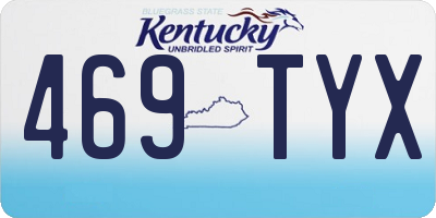 KY license plate 469TYX