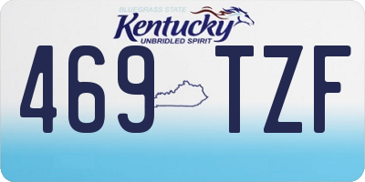 KY license plate 469TZF