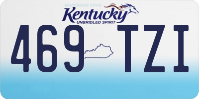 KY license plate 469TZI