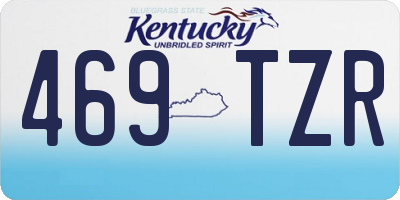 KY license plate 469TZR