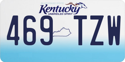 KY license plate 469TZW