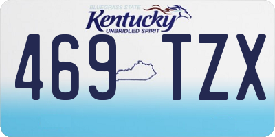 KY license plate 469TZX