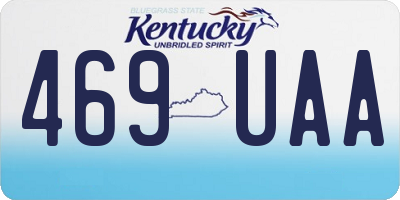 KY license plate 469UAA