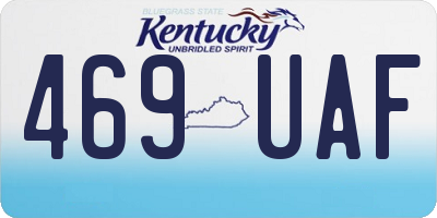 KY license plate 469UAF