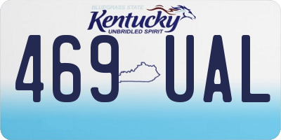 KY license plate 469UAL