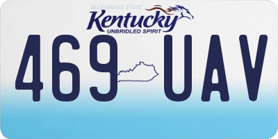 KY license plate 469UAV
