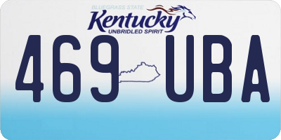 KY license plate 469UBA