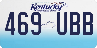 KY license plate 469UBB