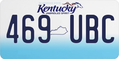 KY license plate 469UBC