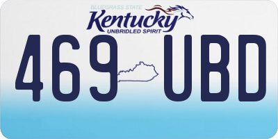 KY license plate 469UBD