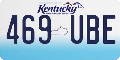 KY license plate 469UBE