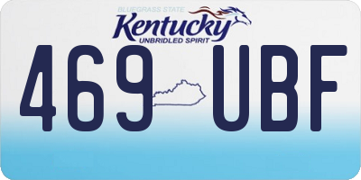 KY license plate 469UBF