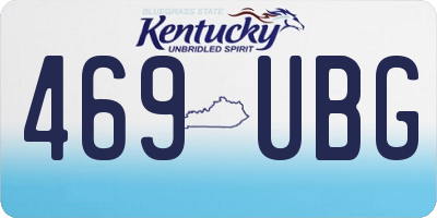KY license plate 469UBG