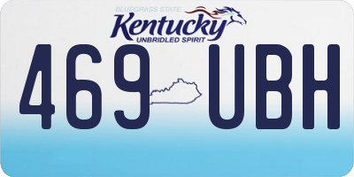 KY license plate 469UBH