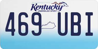 KY license plate 469UBI