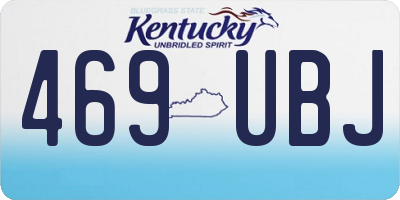 KY license plate 469UBJ