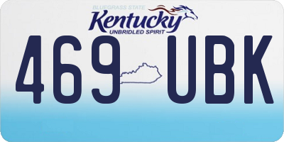 KY license plate 469UBK