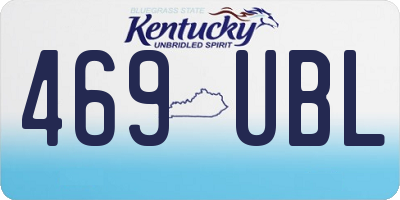 KY license plate 469UBL