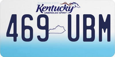 KY license plate 469UBM