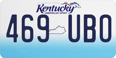 KY license plate 469UBO