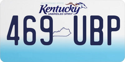 KY license plate 469UBP