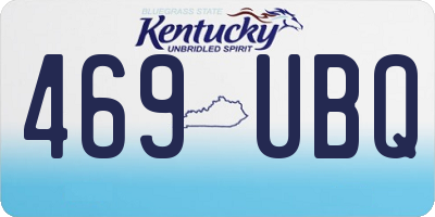 KY license plate 469UBQ
