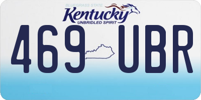 KY license plate 469UBR