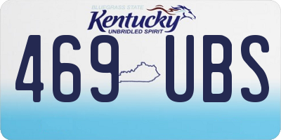 KY license plate 469UBS
