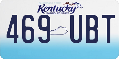 KY license plate 469UBT