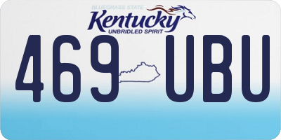 KY license plate 469UBU