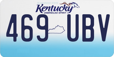 KY license plate 469UBV