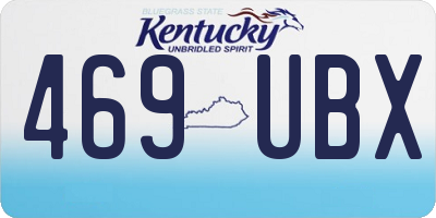 KY license plate 469UBX