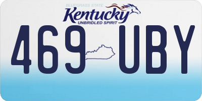 KY license plate 469UBY