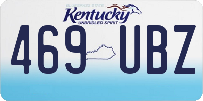 KY license plate 469UBZ