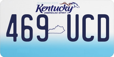 KY license plate 469UCD