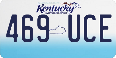 KY license plate 469UCE