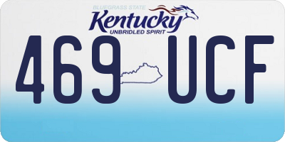 KY license plate 469UCF