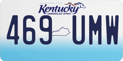 KY license plate 469UMW