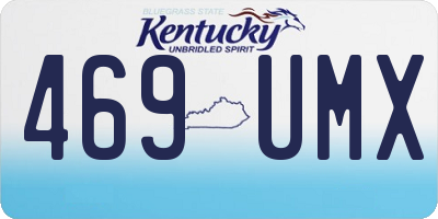 KY license plate 469UMX