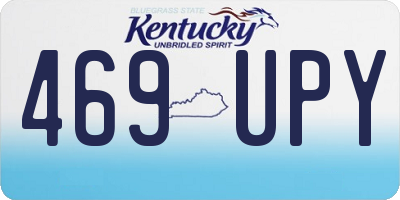 KY license plate 469UPY