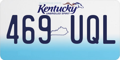 KY license plate 469UQL