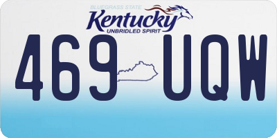 KY license plate 469UQW