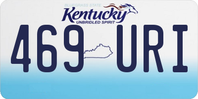 KY license plate 469URI