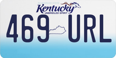 KY license plate 469URL