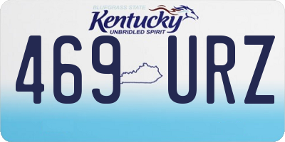 KY license plate 469URZ