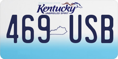 KY license plate 469USB