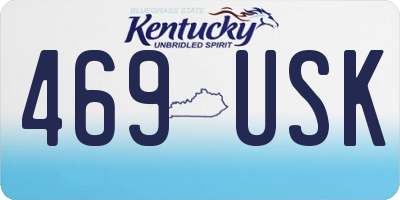 KY license plate 469USK