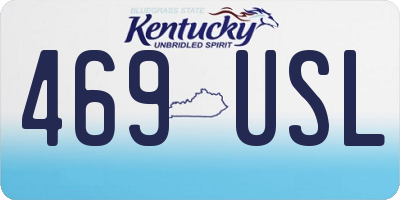 KY license plate 469USL