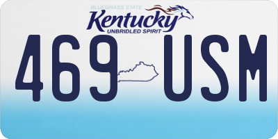KY license plate 469USM