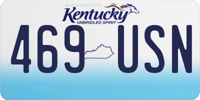 KY license plate 469USN